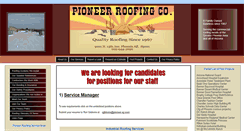 Desktop Screenshot of pioneer-roofing.com