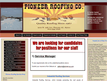 Tablet Screenshot of pioneer-roofing.com